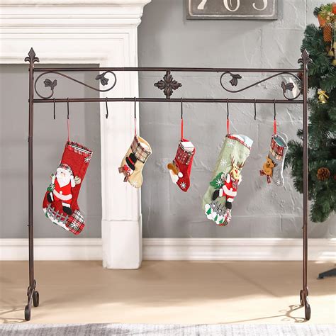 TICKCACY Christmas Stocking Holder Stand for Floor, Metal Christmas ...
