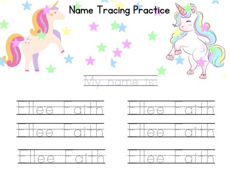 Customizable Name Tracing Sheets, Handwriting Practice, Homeschool ...