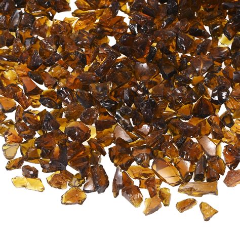 Uxcell High Luster Fire Glass Gravel Stone, Broken Glass Pieces for ...