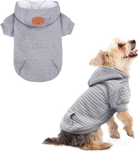Amazon.com : BEAUTYZOO Small Dog Hoodie Sweater with Pockets, Dog ...