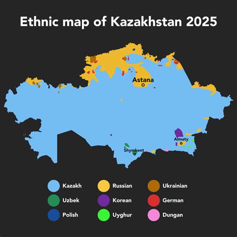 Ethnic Map of Kazakhstan 2025. - Maps on the Web