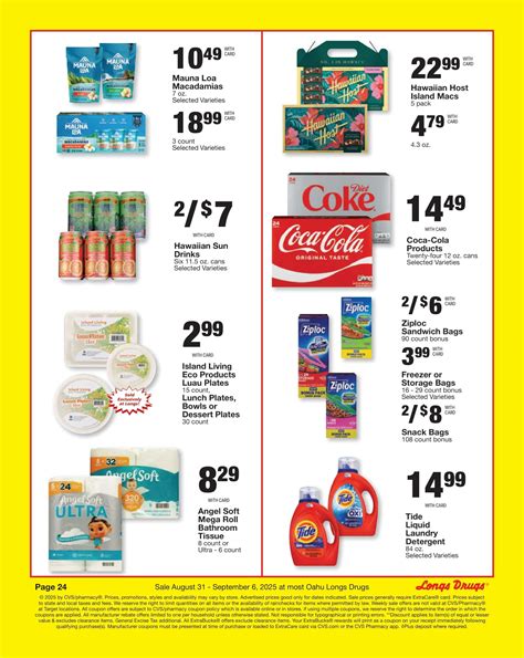 Longs Weekly Ad Sale August 31 - September 6, 2025