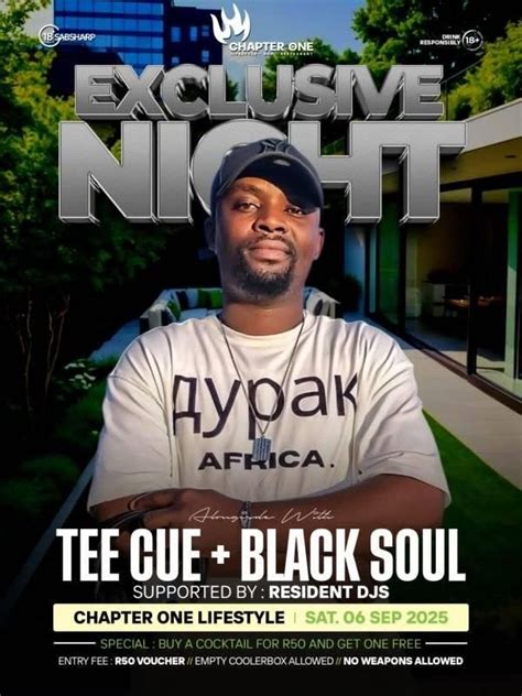 Exclusive Night with Tee Cue(MP) & Black Soul, Ballengeich, Kwazulu ...