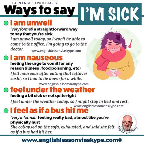 16 Other Ways To Say I'm Sick In English • English Fluency Secrets