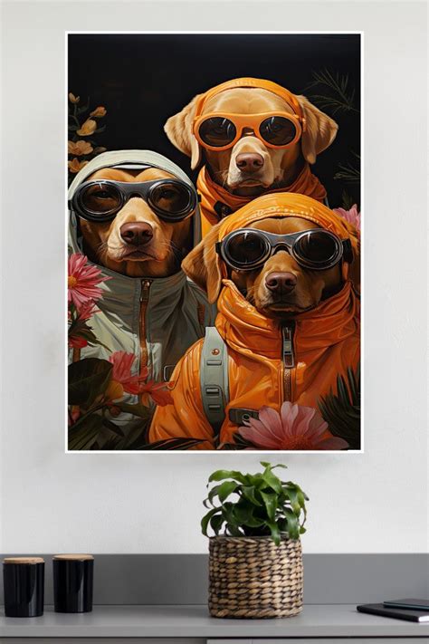 The Dog Trio with Cool Jacket and Sunglasses | Animal Posters – The ...