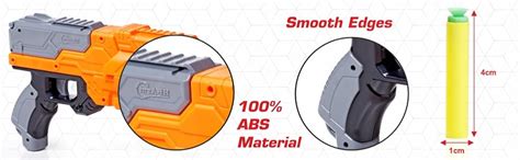 Aditi Toys High Performance Six Fire Gun, Toy Blaster Gun With 6 Dart ...