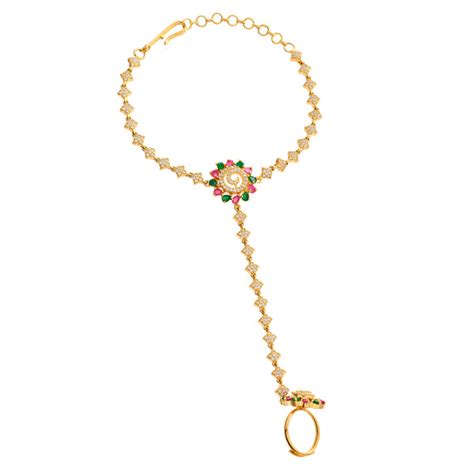 Sparkling Elegance Radiant Blooms American Diamond Hath Phool – VOYLLA