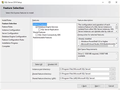 Image result for Feature Selection in SQL Server Installation