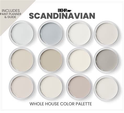 Scandinavian Color Palette From Behr Paints~ Color Scheme Includes ...