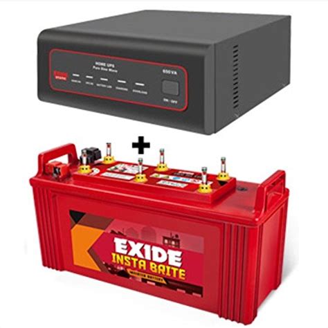 Exide Technologies Plastic and Metal Instabrite 135mAh Battery with 850 ...