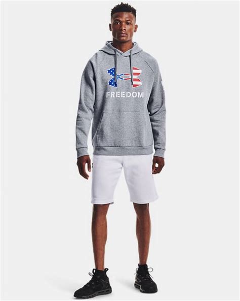 Under Armour Men's New Freedom Fleece Hoodie 1370805-035 Steel Medium ...