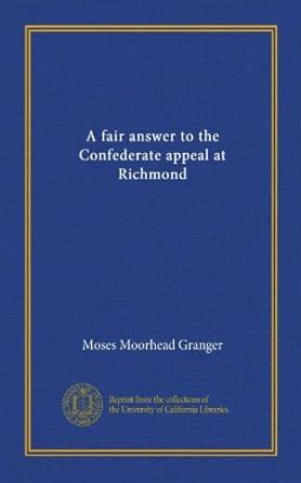 A fair answer to the Confederate appeal at Richmond : Amazon.in: Books