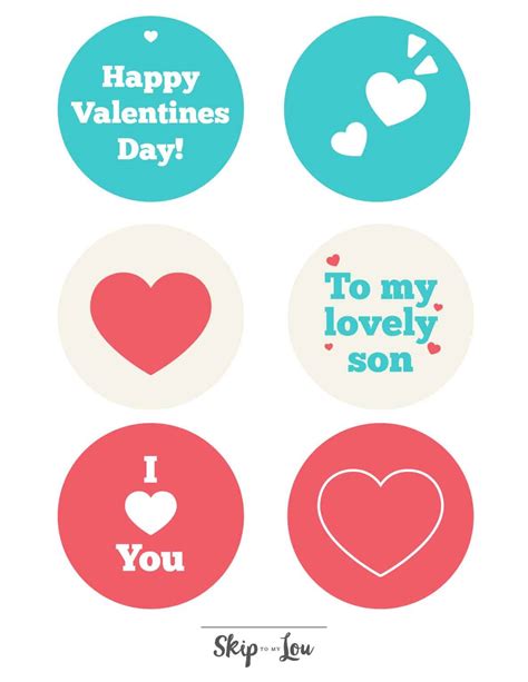 Free Printable Happy Valentine's Day Son Card & Stickers | Skip To My Lou
