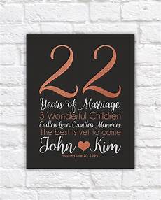 22nd Wedding Anniversary Gifts by Personalized Anniversary Gifts 22 Years Copper 22nd Wedding Anniversary Gifts