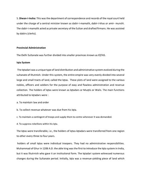 Sultunate period 5 - Diwan-I-Insha: This was the department of ...