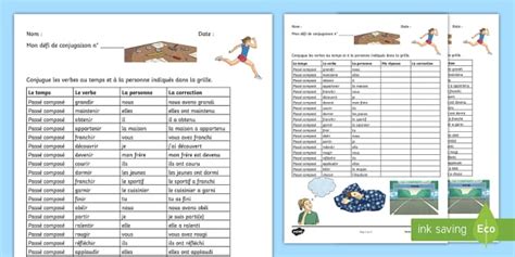 Défi de conjugaison : Les verbes en -IR au passé composé