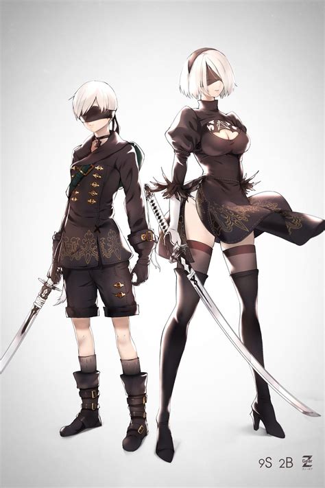 NieR: Automata 2B 9S Drakengard Nier, Character Art, Character Design ...