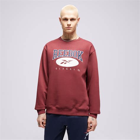 REEBOK BLUZA CL AE CREW 100071344 BORDOWY | Męskie Bluzy w Sizeer