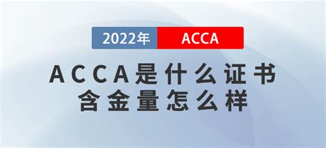 acca是什么证书-会计网