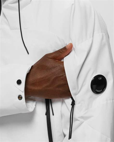 C.P. Company Pro Tek Hooded Jacket White - Mens - Shell Jackets C.P ...