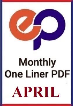 Monthly One Liner Current Affairs PDF April 2022