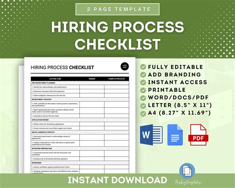 Image result for Hiring Process Checklist