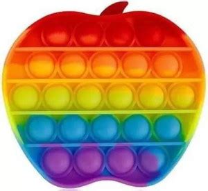 Mubashira Collection Premium Quality Apple Rainbow Color Pop it Fidget ...
