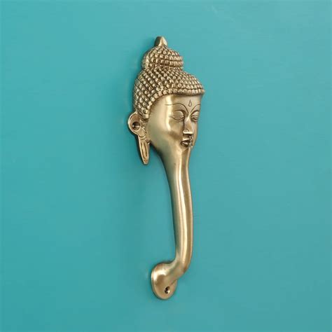 Brass Buddha Face Door Handle – Two Moustaches Store