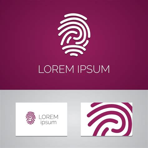 Fingerprint logo template icon | Premium Vector