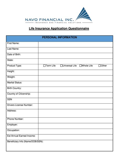 Image result for Life Insurance Application Questions