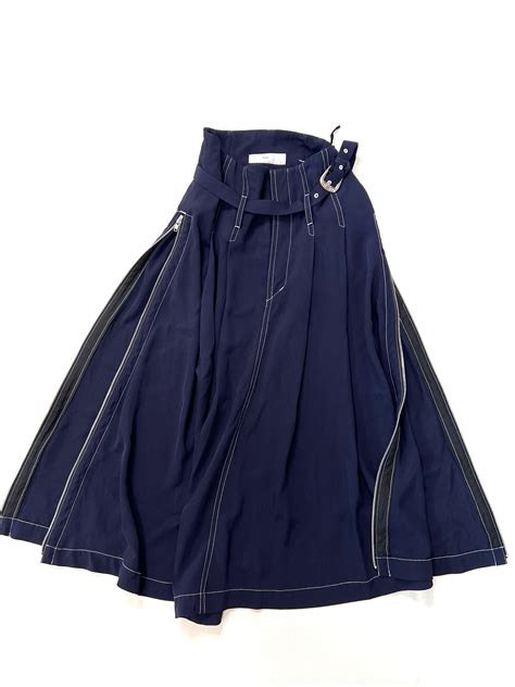 2018AW TOGA PULLA Western Buckle Belt Skirt | MIKOTONORI.