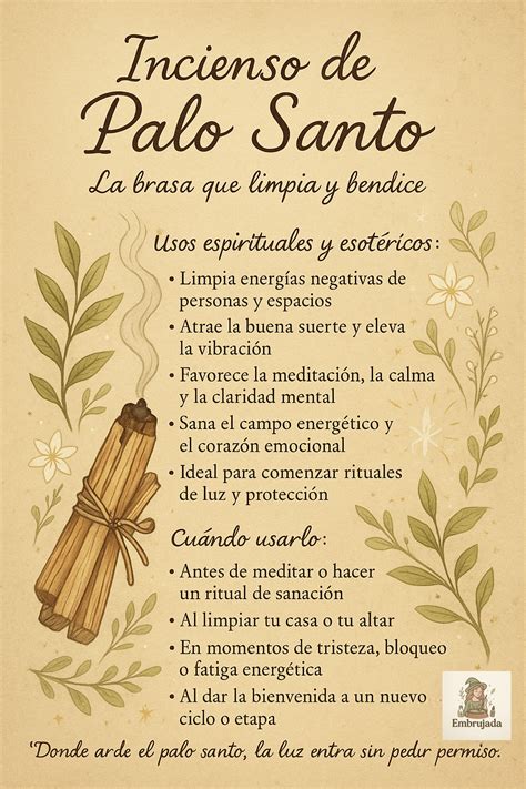 🕯️Incienso de Palo Santo La brasa que limpia y bendice | Medicina con ...