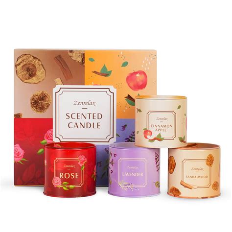 Scented Candles Valentines Gift for Women Candles Set Gift Sandelwood ...