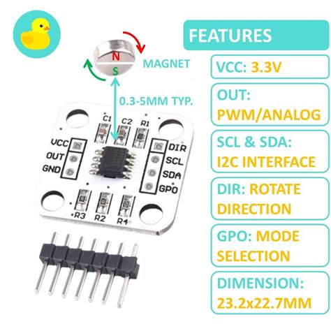 Image result for Magnetic Encoder Sensor Module AS5600