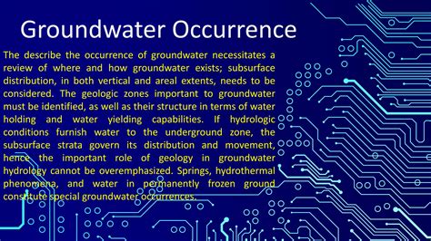 Groundwater occurrence Vertical distribution of groundwater | PPTX