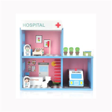 Chanak Wooden Hospital Set for Kids (18 Pieces) – Rainbow Toys