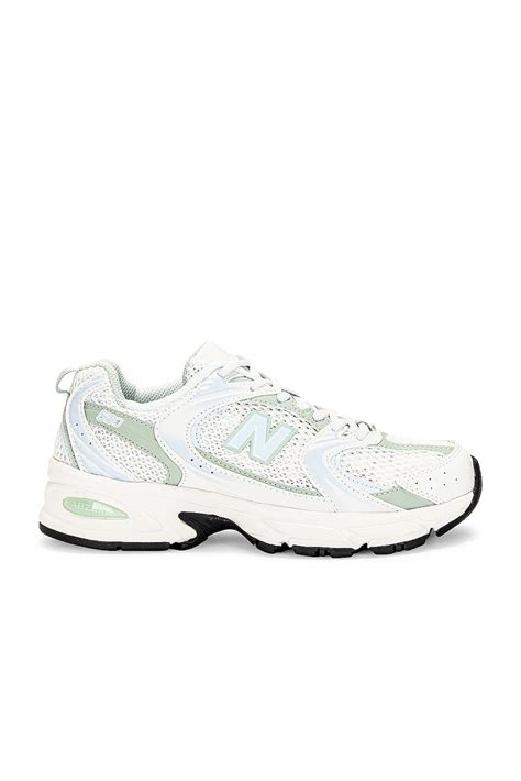 New Balance 530 Sneaker in Sea Salt, Ice Blue, & Silver Moss | FWRD