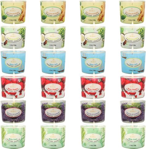 Amazon.com: HOME & RELAX 24 Packs Scented Glass Candles,Small Candles ...
