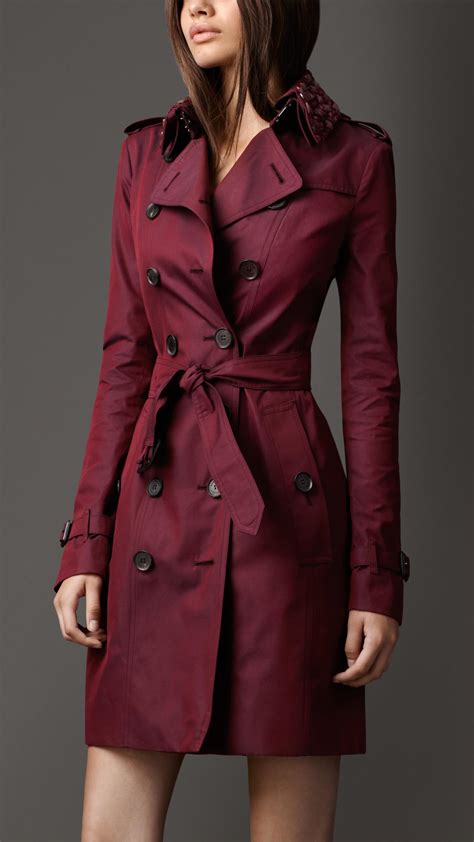 Womens Red Trench Coat at Rodger Morales blog