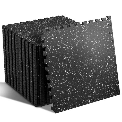 SUPERJARE 0.56“ Thick Exercise Equipment Mats, 48 Sq Ft EVA Foam Mats ...