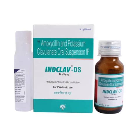 Indclav Ds Bottle Of 30ml Dry Syrup: Uses, Side Effects, Price & Dosage ...