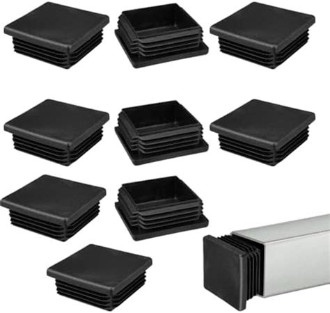 (Pack of 10)2" Square Tubing Black Plastic Plug,2 Inch End Cap 2"x2 ...