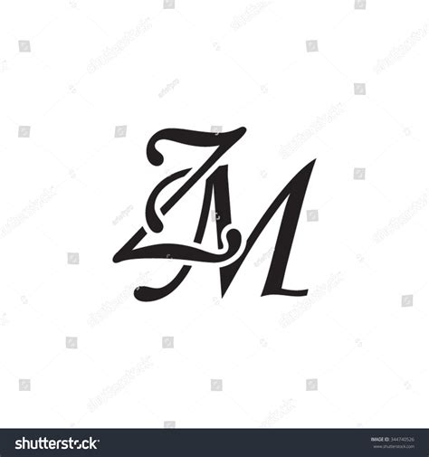 Zm Initial Monogram Logo: vector de stock (libre de regalías) 344740526