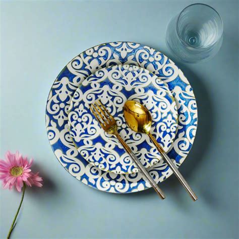 Infinite Patterns Fine Porcelain Side Plate - Blue & White By La Muse ...