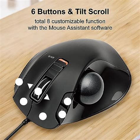 Buy ELECOM EX-G Trackball Mouse, Wired, Thumb Control, Sculpted ...