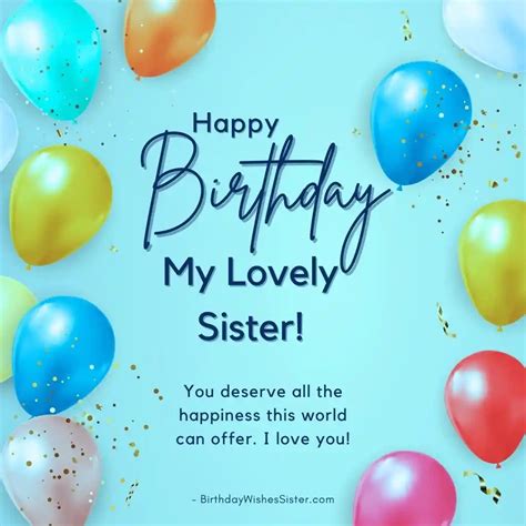 Birthday Wishes Sister