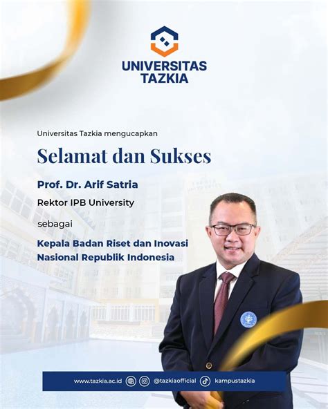 Presiden Prabowo Lantik Arif Satria Rektor IPB sebagai Kepala BRIN yang Baru