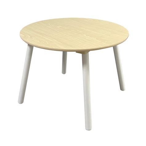 Round Kids Table & 2 Chair Set - Natural & White | Liberty House Toys