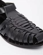 Image result for Men's Black Leather Sandals