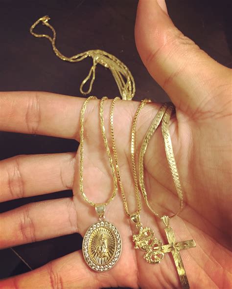 10k/14k Gold Jewelry 3 Pendant Stack ️ #gold #goldjewelry #24k # ...